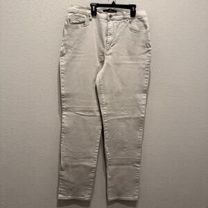 Gloria Vanderbilt Amanda W Jeans Tapered Leg Mid Rise Khaki 14 Long